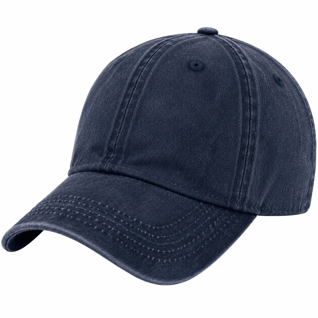 Cappellino da baseball taglia unica in cotone blu navy - visiera curva casual
