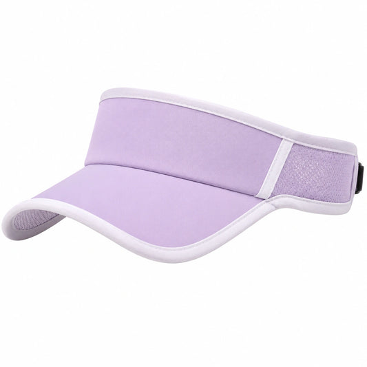 Visiera taglia unica in tessuto lilla con fascia regolabile - accessorio sportivo